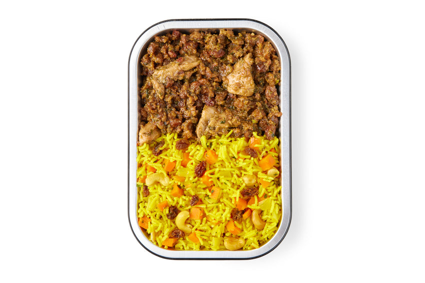 Kip Chermoula met pilav