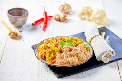 Bloemkoolnasi met kipsaté